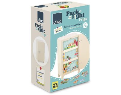 Vilac Drevená magnetická hra Ulož to správne! Chladnička