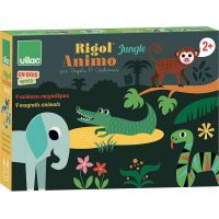 Vilac Drevené magnetické puzzle zvieratka Jungle 4