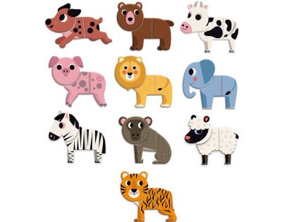 Vilac Drevené magnetky Legrační zvieratká