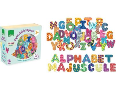 Vilaca Drevené magnety abeceda 56 ks