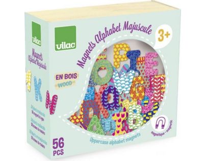 Vilaca Drevené magnety abeceda 56 ks