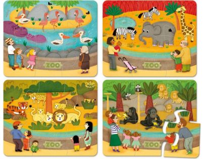 Vilac Puzzle drevené ZOO 24 dielikov