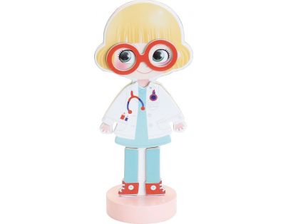 Vilac Puzzle magnetické Obliekanie Dizajnérka Mia 37 dielikov