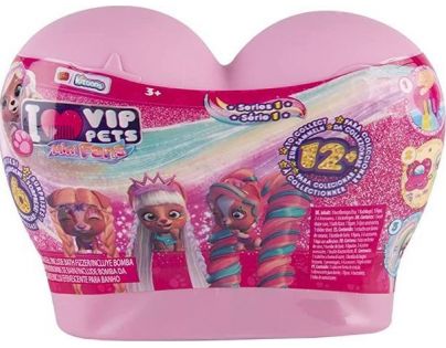 VIP Pets mini psík extra dlhé vlasy svetlo ružová