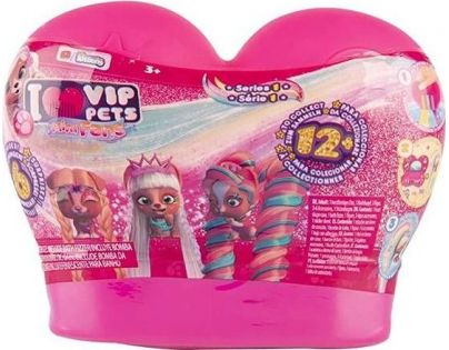 VIP Pets mini psík extra dlhé vlasy tmavo ružová