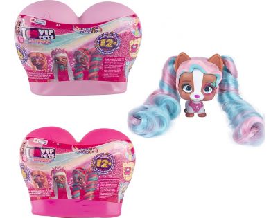 VIP Pets mini psík extra dlhé vlasy svetlo ružová