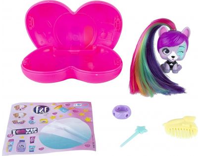 VIP Pets mini psík extra dlhé vlasy tmavo ružová