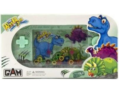 Vodná hra hlavolam s dinosaurom zelená