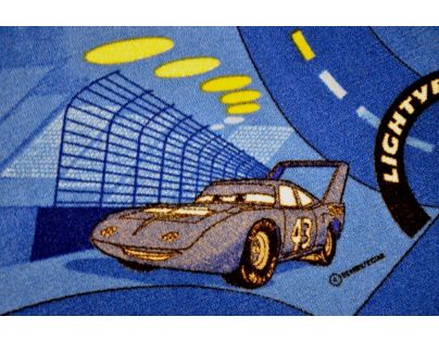 Vopi Cars koberec modrý 133 x 165 cm