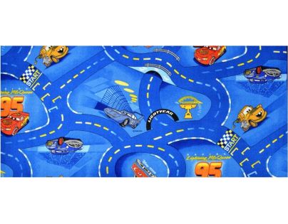 Vopi Cars koberec modrý 133 x 165 cm