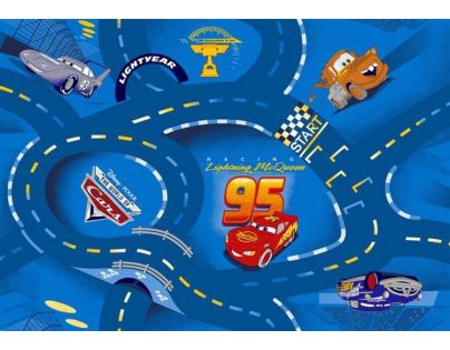 Vopi Cars Koberec modrý 200x200cm