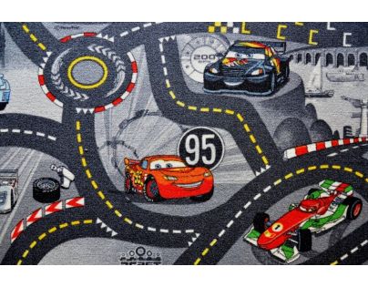 Vopi Cars koberec šedý 133 x 165 cm