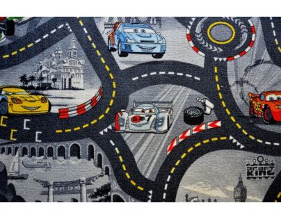 Vopi Cars koberec šedý 133 x 165 cm