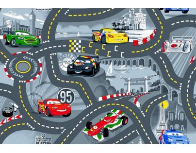 Vopi Cars koberec šedý 140 x 200 cm