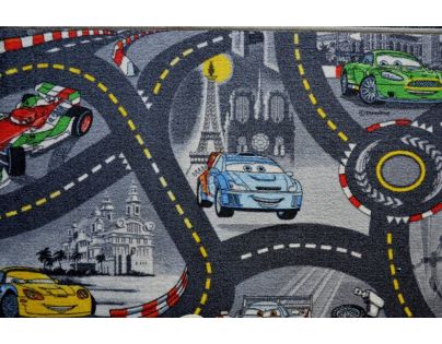 Vopi Cars koberec šedý 140 x 200 cm