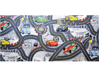 Vopi Cars koberec šedý 140 x 200 cm