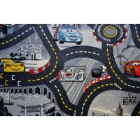 Vopi Cars Koberec šedý 200x200cm 6