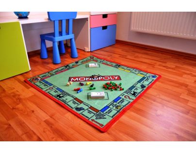 Vopi Dětský hrací koberec Monopoly s figurkami