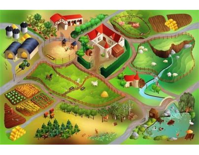 Vopi Dětský koberec Farma 100 x 150 cm