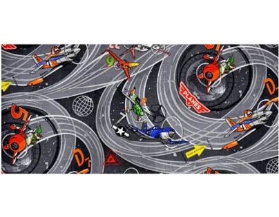 Vopi Planes Dětský koberec šedý 140x200cm