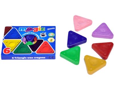 Voskovky magické trojboké Basic 6 ks