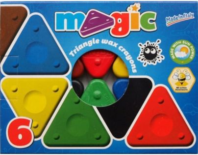 Voskovky magické trojboké Basic 6 ks