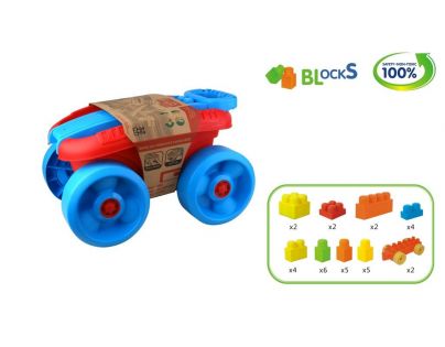 Vozík s kockami veľký 32 ks