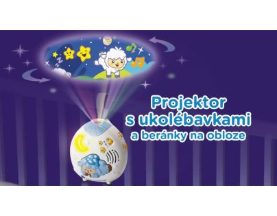 VTech Projektor s uspávankami a barančekmi na oblohe SK - Poškodený obal