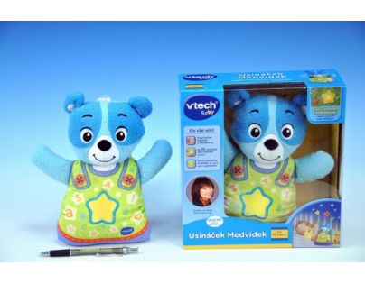 Vtech Uspávačik Medvedík modrý 22 cm CZ