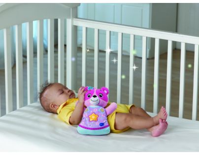 Vtech Uspávačik Medvedík ružová 22cm