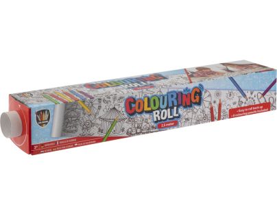 Vymaľovávacia rolka s predtlačou 2,5 m + 6 pasteliek