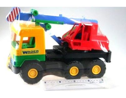 Wader Auto middle Truck žeriav 36cm Žltá kabína