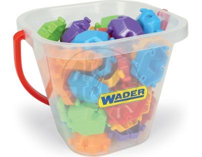 Wader Puzzle kostky 48 ks v hranatém kyblíku