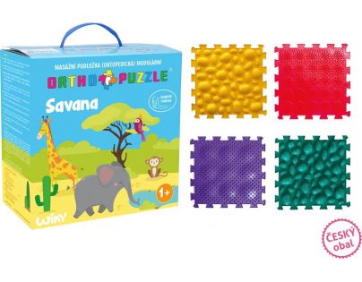 Wiky Puzzle ortopedické Savana 8 dielikov