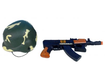 Wiky Vojáci sada přilba a samopal