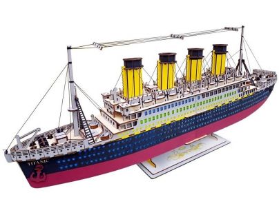Dvěděti Woodcraft drevené 3D puzzle Titanic