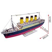 Dvěděti Woodcraft drevené 3D puzzle Titanic 2