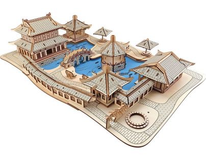 Woodcraft Drevené 3D puzzle Záhrady Suzhou
