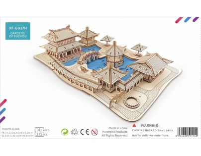 Woodcraft Drevené 3D puzzle Záhrady Suzhou