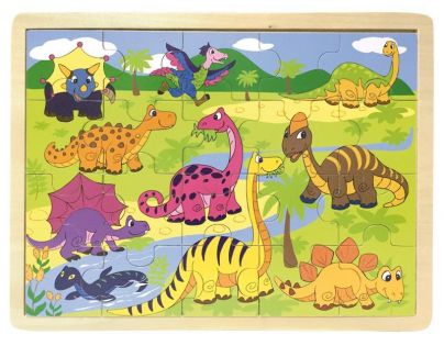 Woody Puzzle dinosauři 20 dílků