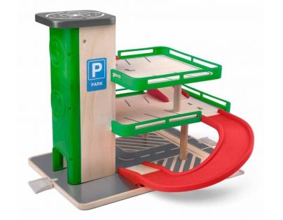 Woody Garáž s výťahom a príslušenstvom - drevo, plast - Poškodený obal