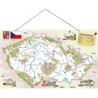 Woody Magnetická mapa ČR s obrázkami a spoločenská hra 3 v 1 - Poškodený obal 2