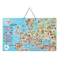 Woody Magnetická mapa EURÓPY, spoločenská hra 3 v 1, ČJ