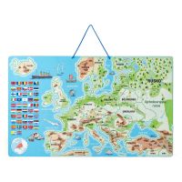 Woody Magnetická mapa EURÓPY, spoločenská hra 3 v 1, ČJ 4