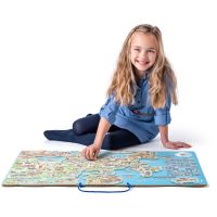 Woody Magnetická mapa EURÓPY, spoločenská hra 3 v 1, ČJ 5