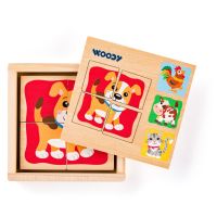 Woody Minipuzzle - Zvieratká v drev. krabičke 3
