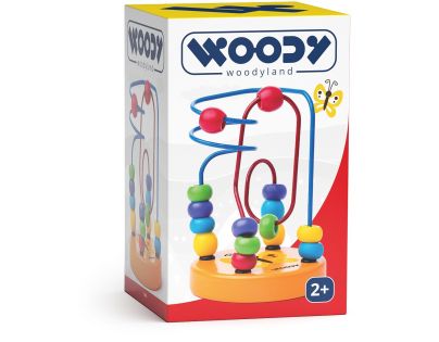 Woody Motorický labyrint mini - oranžový