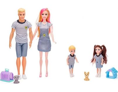 Woody Bábiky Rodina s miláčikmi 30 cm