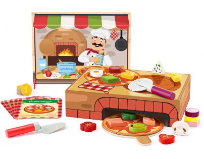 Woody Pizzeria Carlo, didaktická hra s vkladacími tvarmi