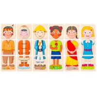 Woody Puzzle - Ľudia a povolania z celého sveta, v drev. krabičke 5